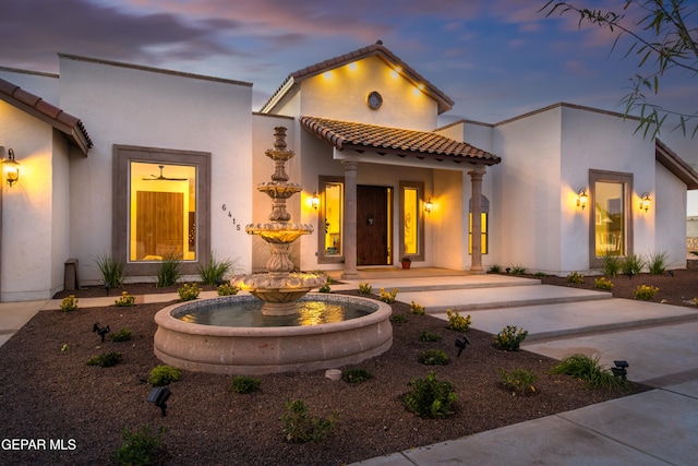 view of mediterranean / spanish-style house