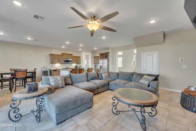912 Crystal Deer Dr, El Paso, TX 79928 - living room featuring ceiling fan