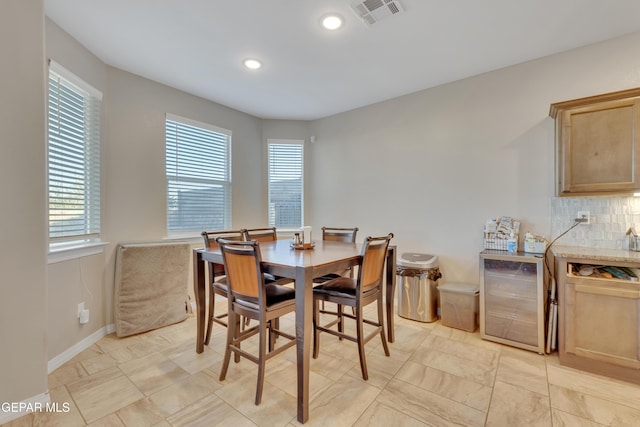 912 Crystal Deer Dr, El Paso, TX 79928 - dining space featuring wine cooler
