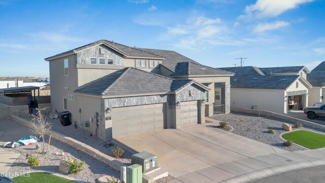 912 Crystal Deer Dr, El Paso, TX 79928 - view of front facade featuring a garage
