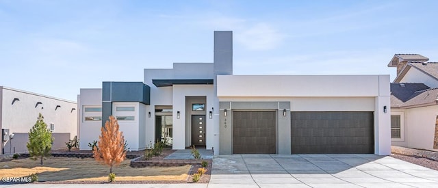 contemporary house with a garage