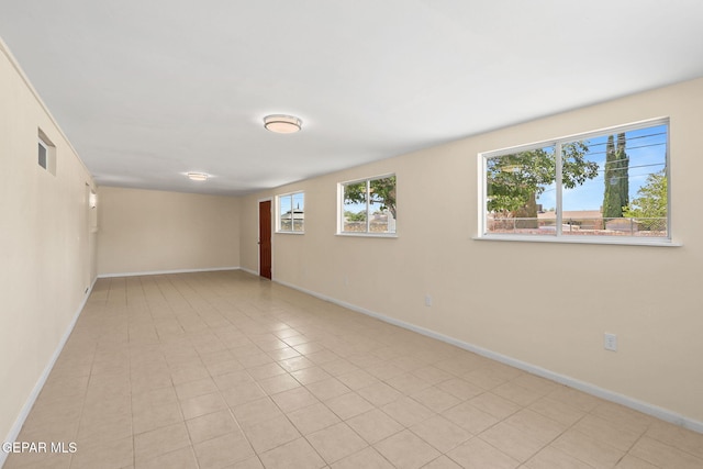 view of tiled spare room