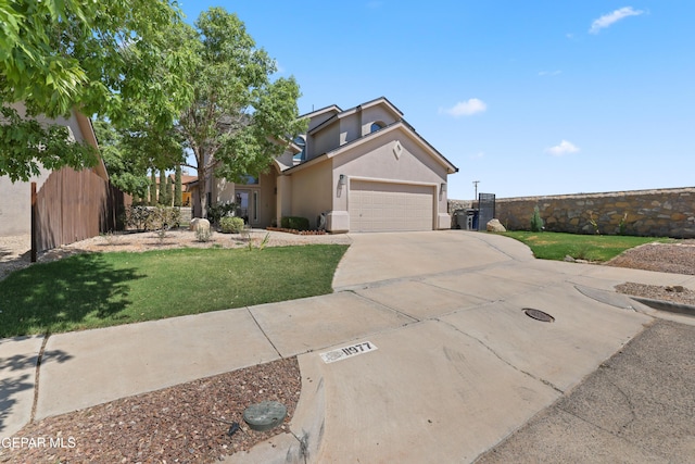 view of front of home with a front yard