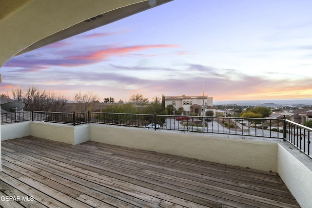 view of deck at dusk