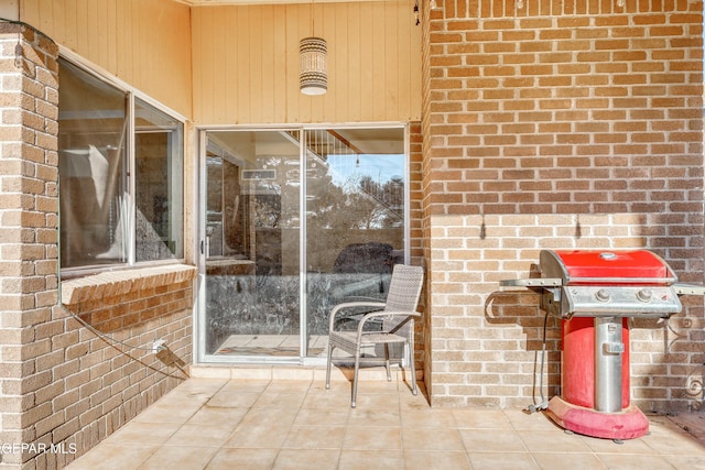 view of patio with grilling area