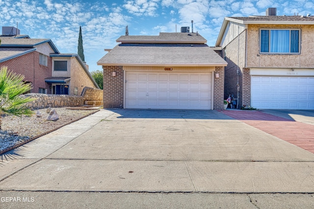 view of front facade with a garage