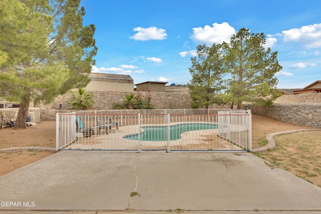 view of pool featuring a patio area