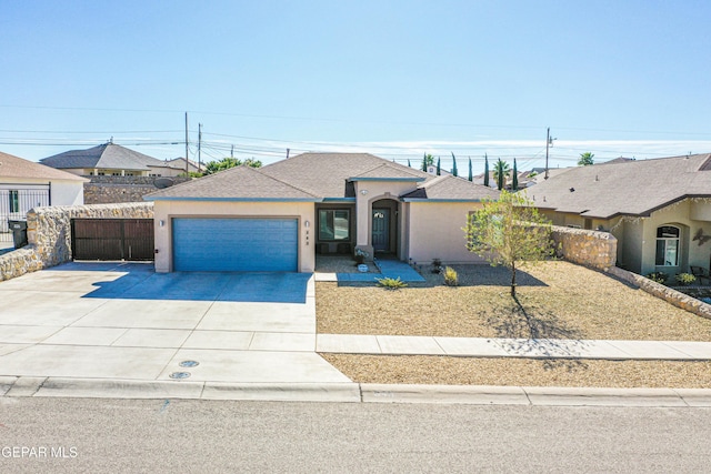 single story home featuring a garage