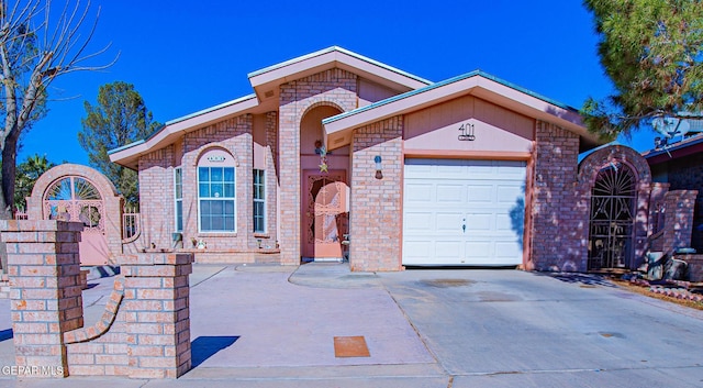 view of front of house featuring a garage