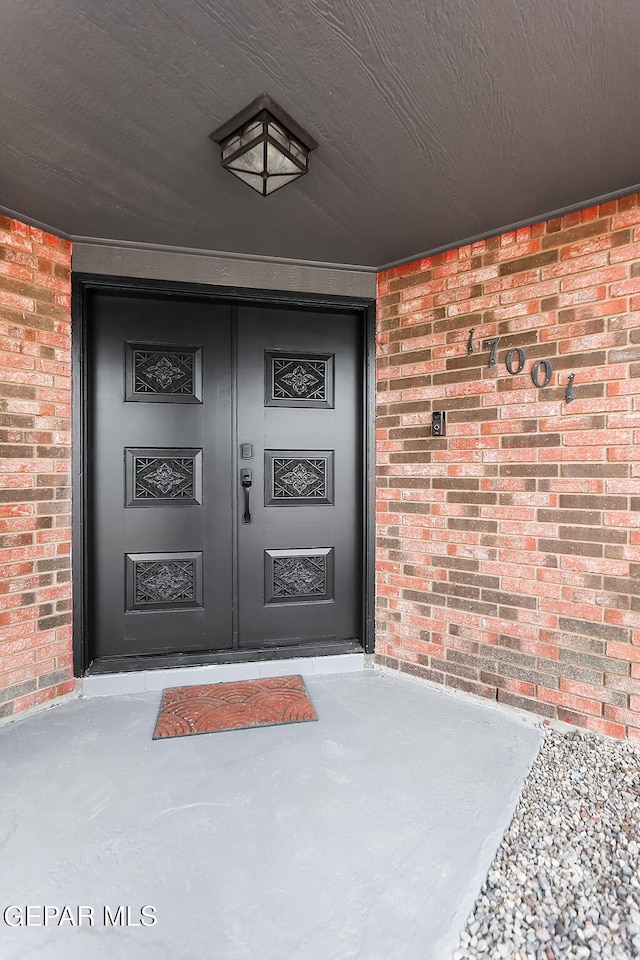 17001 Darrington Rd, Horizon City, TX 79928 - property entrance with brick siding
