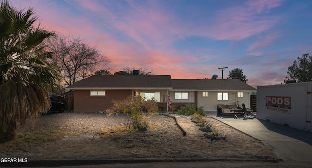 view of ranch-style home