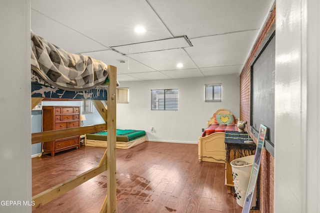 bedroom featuring hardwood / wood-style flooring