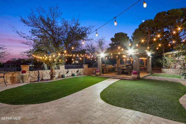 11179 Leo Collins Dr, El Paso, TX 79936 - view of yard with a patio and a deck
