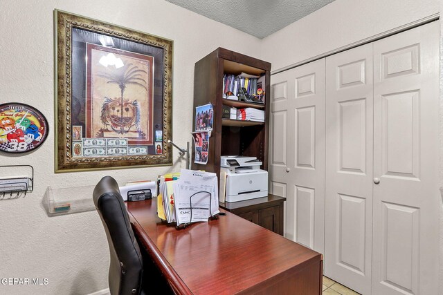 11179 Leo Collins Dr, El Paso, TX 79936 - office area with tile patterned flooring