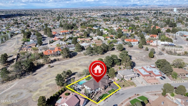 11179 Leo Collins Dr, El Paso, TX 79936 - aerial overview of property's location featuring nearby suburban area and property boundaries highlighted