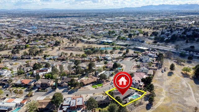 11179 Leo Collins Dr, El Paso, TX 79936 - view of property location featuring a mountainous background and nearby suburban area