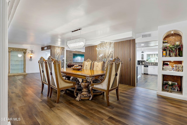 11179 Leo Collins Dr, El Paso, TX 79936 - dining room featuring dark wood-style flooring