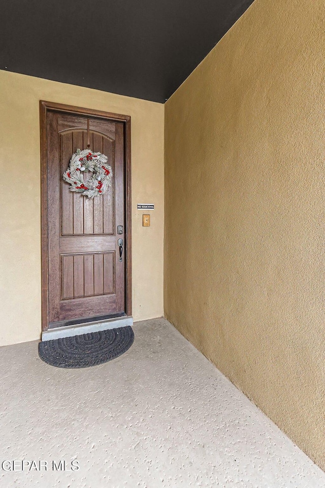 view of doorway to property