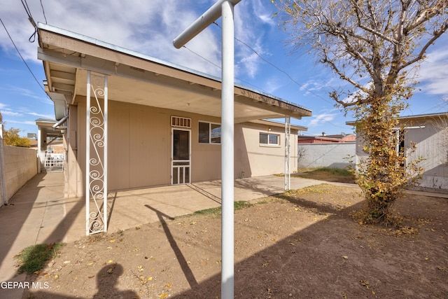 rear view of property with a patio