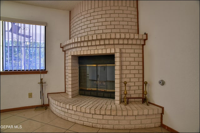 room details with a fireplace