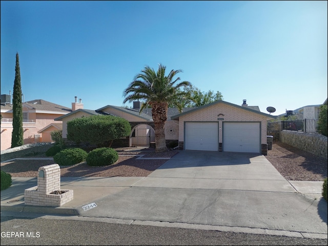 view of front of home featuring a garage