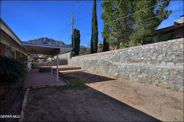 view of yard with a patio area