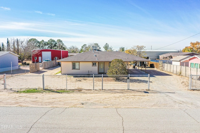 view of ranch-style home