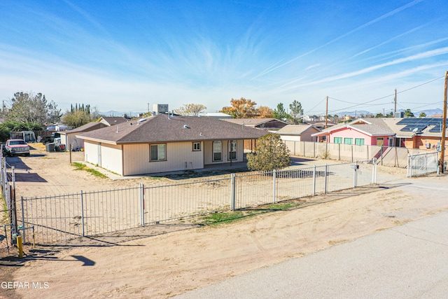 view of single story home