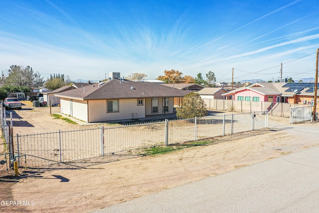 view of single story home