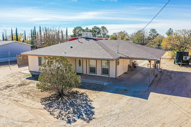 view of ranch-style home