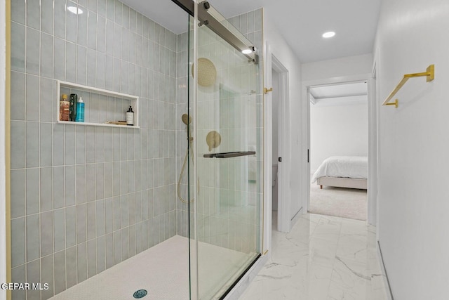 bathroom with walk in shower