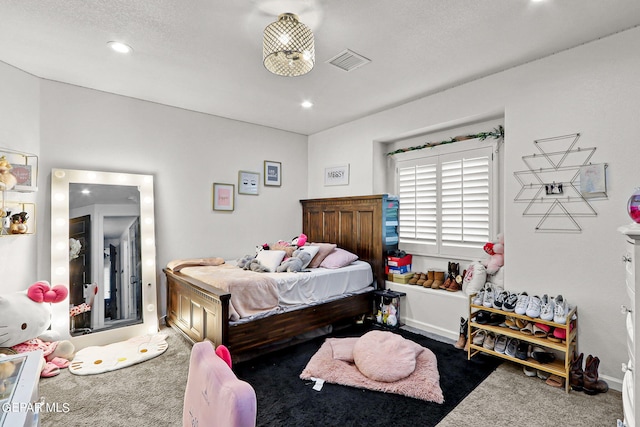 bedroom with carpet flooring