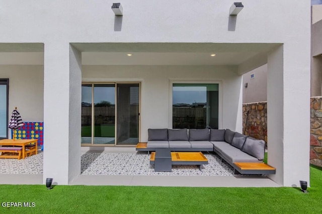 view of patio / terrace featuring outdoor lounge area