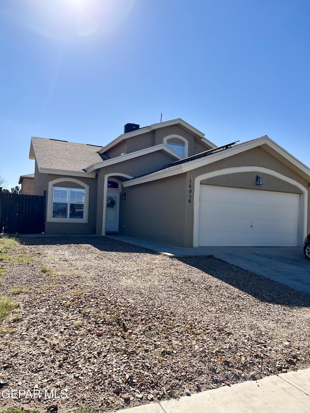 view of front of house featuring a garage