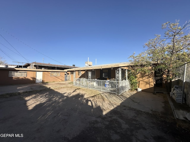 view of rear view of property