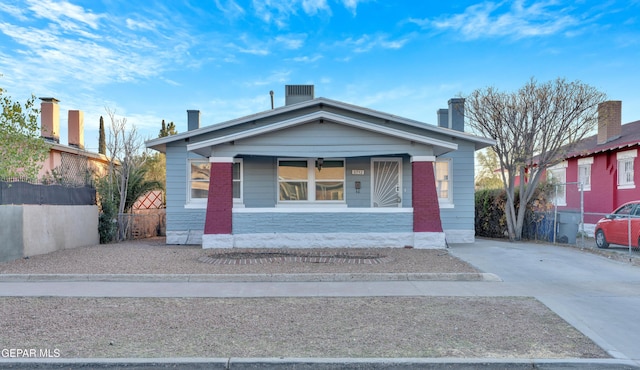 view of bungalow-style home