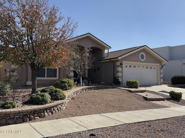 view of front facade with a garage