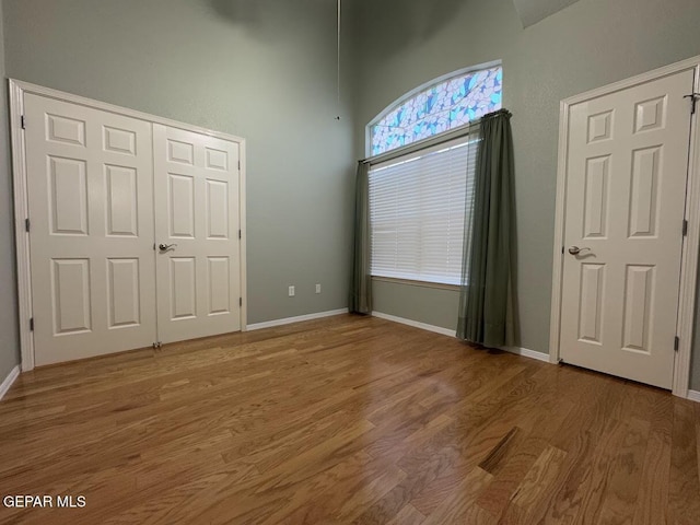 unfurnished bedroom featuring light hardwood / wood-style floors