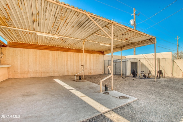 view of patio / terrace with an outdoor structure