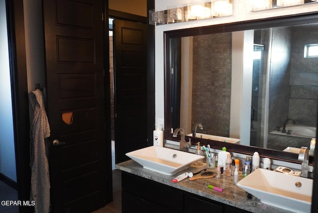 bathroom with vanity