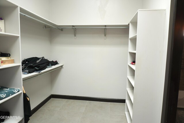 view of walk in closet