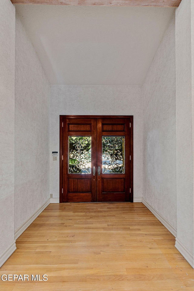 property entrance with french doors