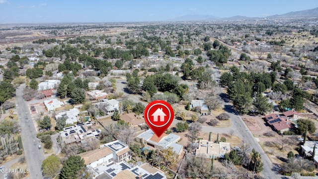 aerial view featuring a mountain view