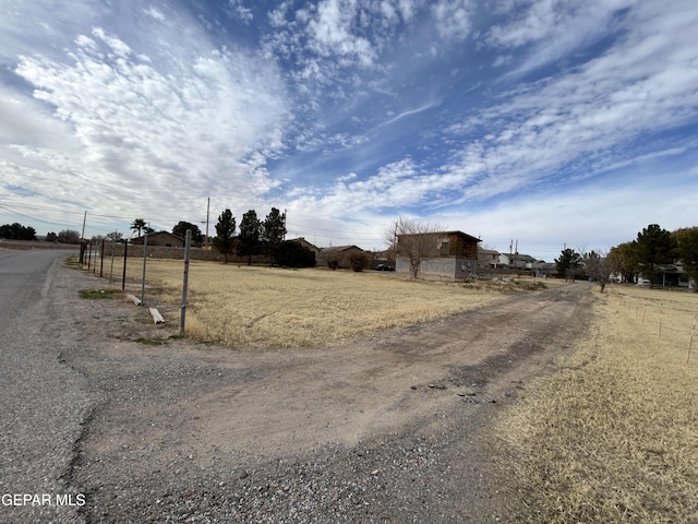 view of street featuring a rural view