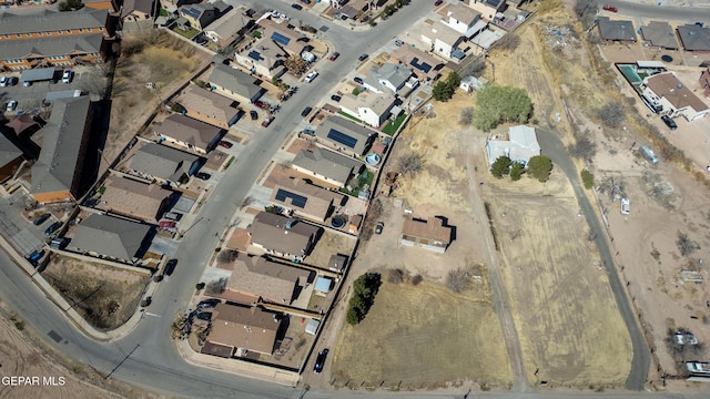 bird's eye view featuring a residential view