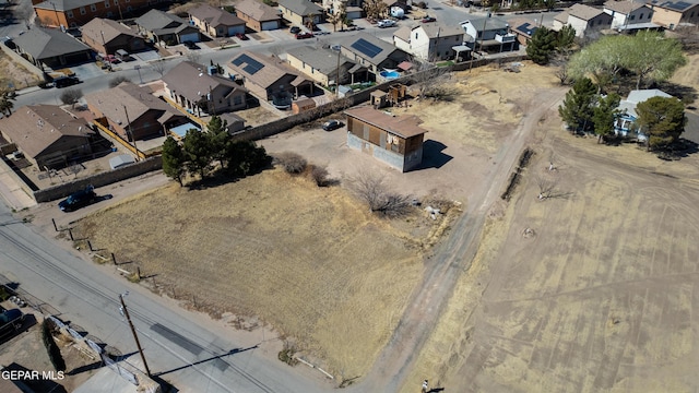 aerial view with a residential view