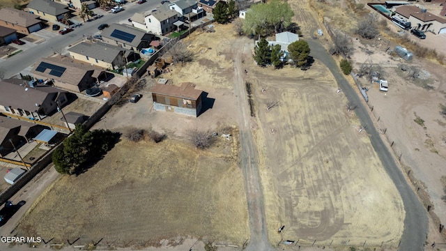 aerial view with a residential view