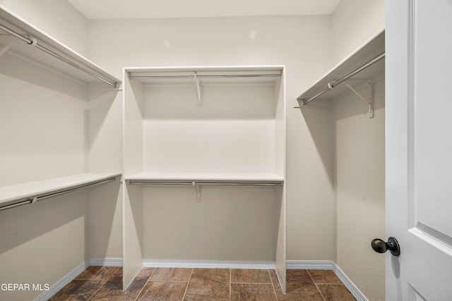 view of walk in closet