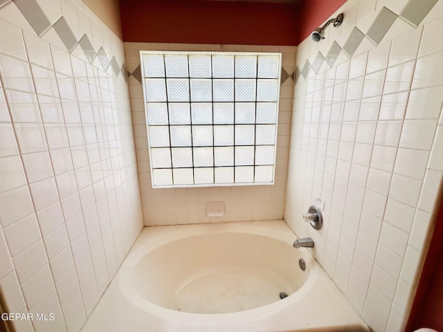 bathroom featuring a tub