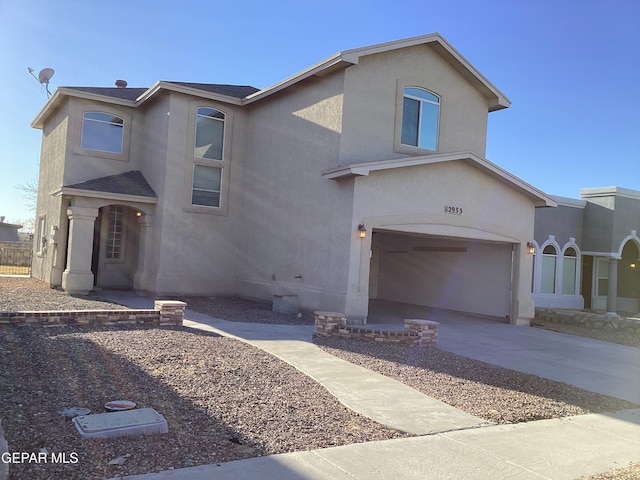 view of front of home featuring a garage